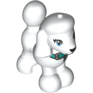 Lego Animal, Dog, Poodle with Dark Turquoise Belt print