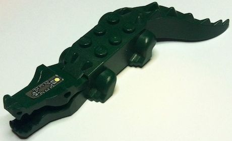 Lego Alligator / Crocodile with 8 Teeth with Circuitry on Upper Jaw Pattern (Sticker) - Set 8632