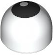 Lego Brick, Round 1 x 1 x 2/3 Dome Top with Black Eye with Glint Pattern