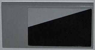Lego Tile 2 x 4 with Black Trapezoid Pattern Model Right Side (Sticker) - Set 7915