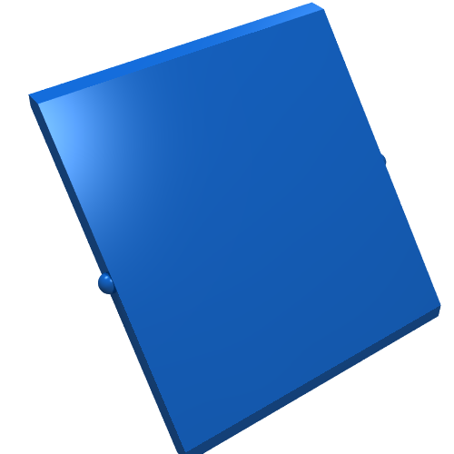 Lego Glass for Window 4 x 4 x 3 Roof / Blue