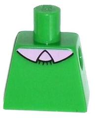 Lego Torso Simpsons Crew Neck Sweater over Bright Pink Shirt with Collar Pattern / Bright Green