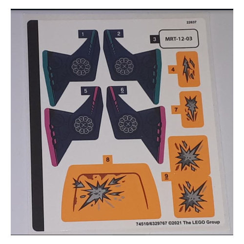 Lego Sticker Sheet for Set 76176-1 / [No Color/Any Color]