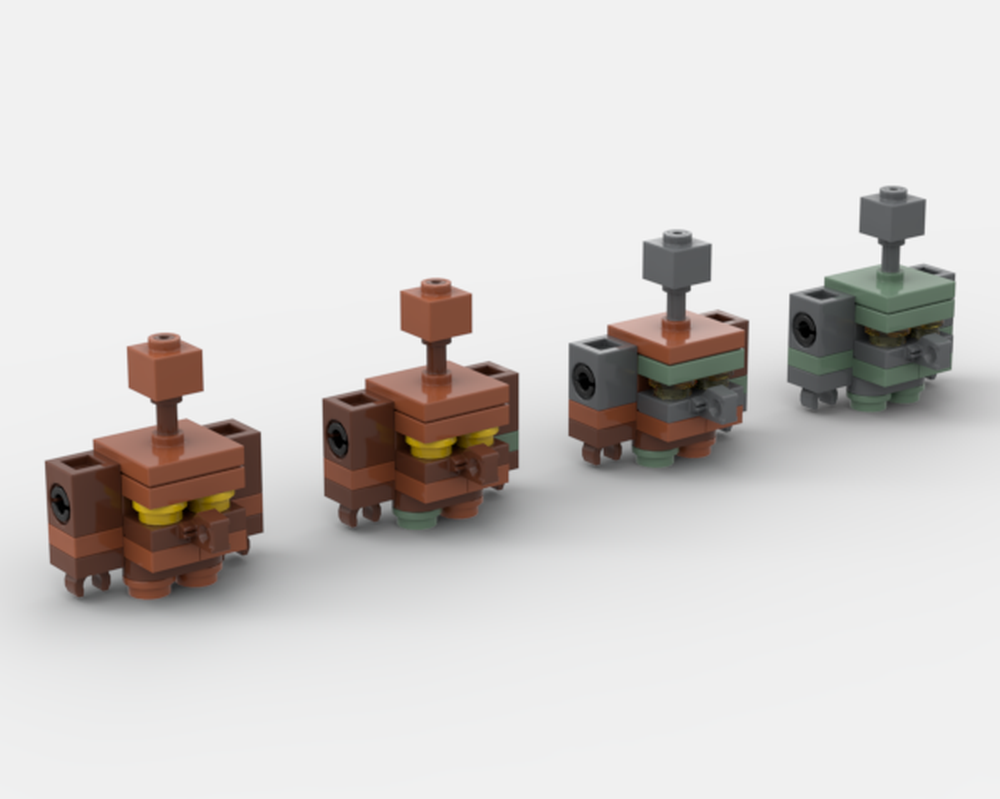 Lego Copper Golem Oxidation Stages