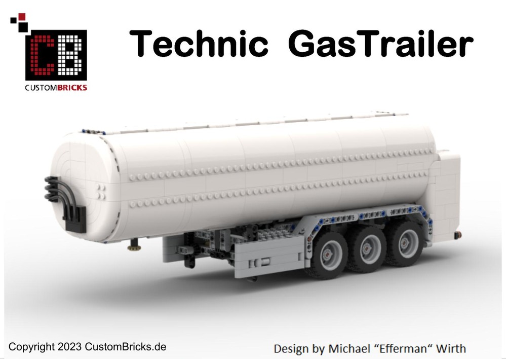 Lego Custom white gas trailer