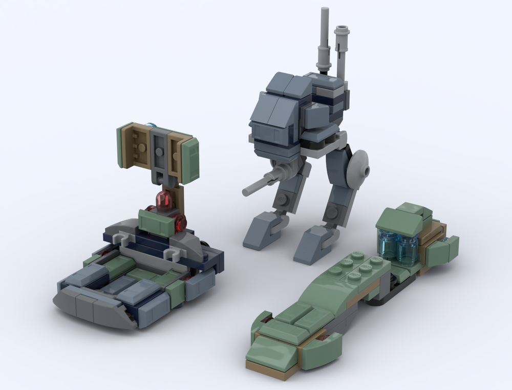 Lego AT-RT, BARC Speeder and Command Station 76320 Alternate Build