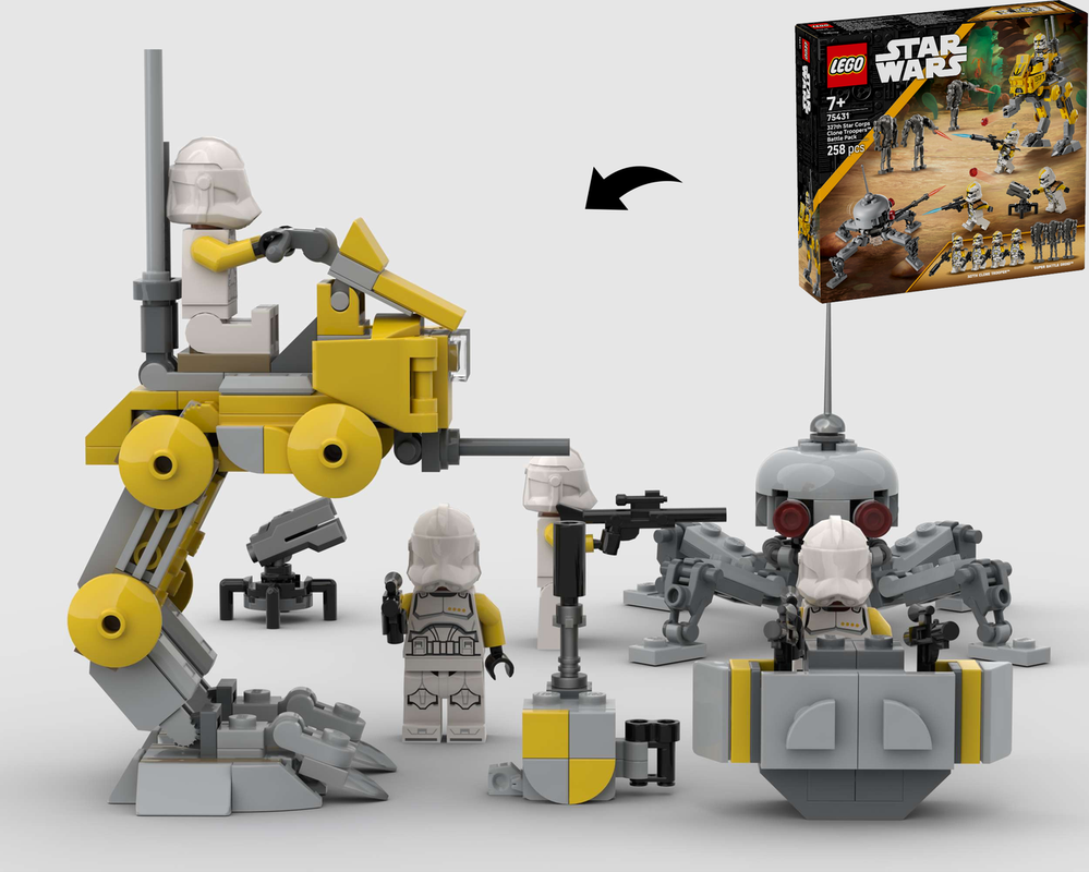 Lego 327th AT-RT Walker - Alternate Build of 75431 327th Star Corps Clone Battle Pack
