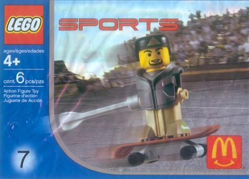 Lego Gray Vest Skateboarder