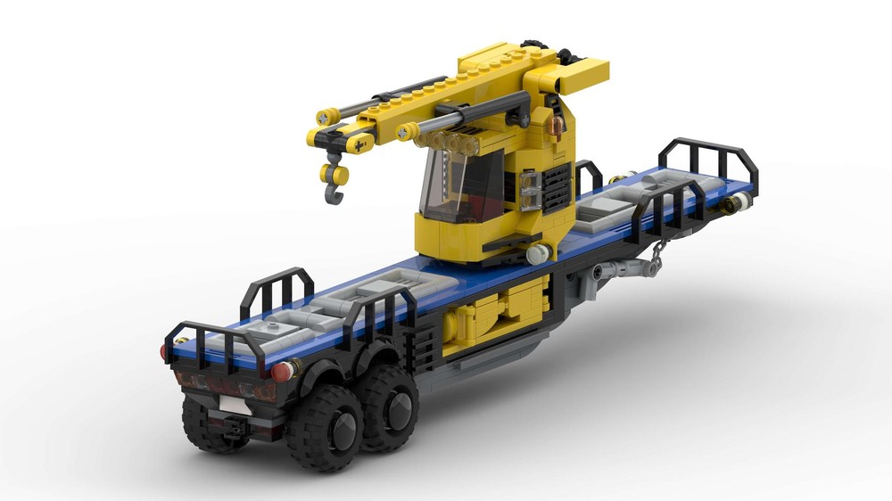 Lego Semi trailer for offroad adventure truck 2 (flatbed + crane)