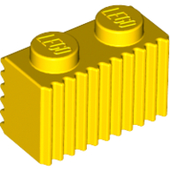 Lego Brick Special 1 x 2 with Grille / Yellow