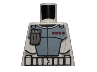 Lego Torso SW Armor ARC Trooper (Clone Wars) Pattern / White