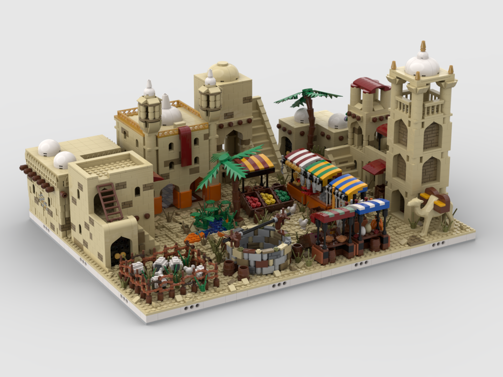 Lego Desert Village | build from 12 different mocs