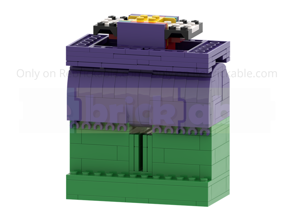 Lego Up-Scaled LEGO Minifigure Legs - Ripped Purple Shorts