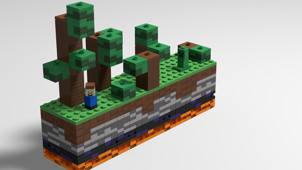 Lego Minecraft Micro World "Run Steve, run !!!"