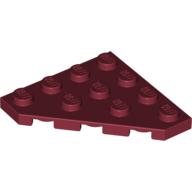 Lego Wedge Plate 4 x 4 Cut Corner / Dark Red