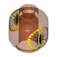 Lego Minifig Head Eye of Sauron Print [Hollow Stud]