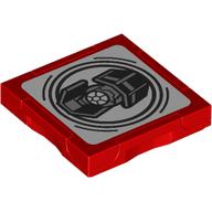 Lego Tile Special 2 x 2 with SMART Tag with Darth Vader's TIE Fighter Print