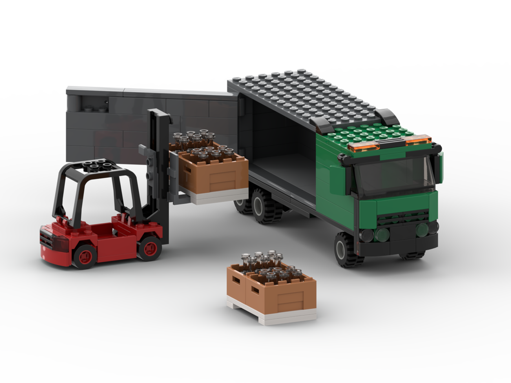 Lego Side wall open truck & forklift