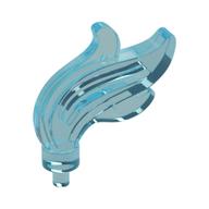 Lego Flame / Headwear Accessory Plume / Feather, Triple Point / Trans-Light Blue