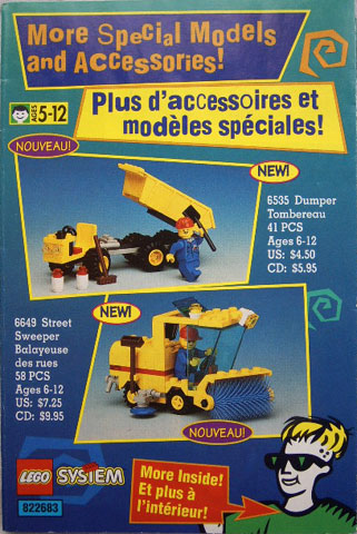 Lego 1995 Insert - Shop at Home - US/Canadian (822683)