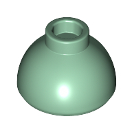 Lego Brick Round 1.5 x 1.5 Dome Top [Plain] / Sand Green