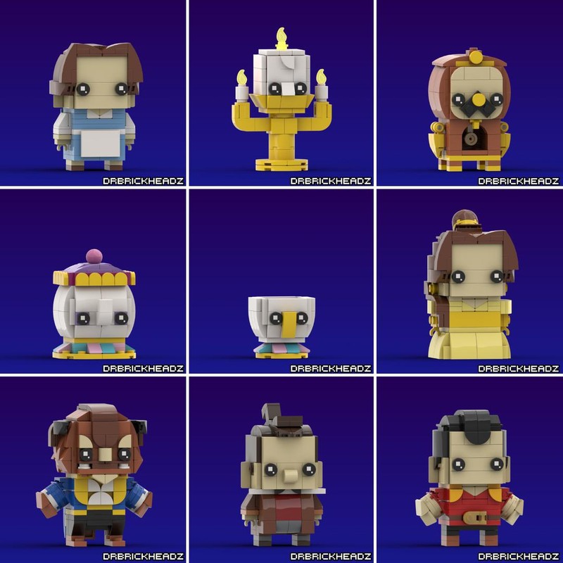 Lego Beauty and the Beast Brickheadz Collection