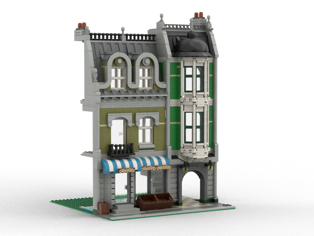 Lego UNFINISHED Green Grocer New Facade
