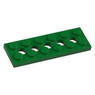 Lego Technic Plate 2 x 6 [5 Holes] / Green