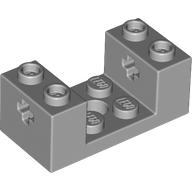 Lego Brick Special 2 x 4 x 1 1/3 with Axle Holes and 2 x 2 Recessed and Hole / Light Bluish Gray