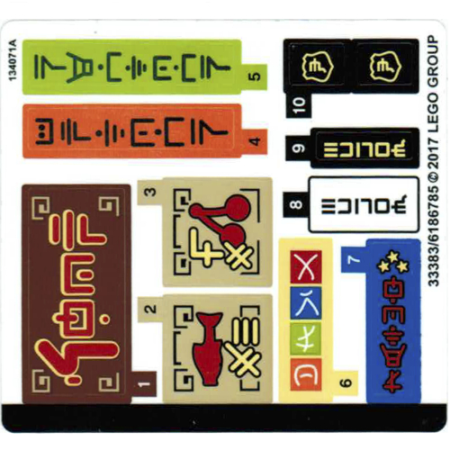 Lego Sticker Sheet for Set 70607-1 / [No Color/Any Color]