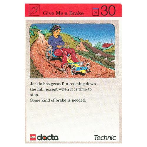 Lego Activity Card, Set 9603, Invention 30 - Give Me a Brake