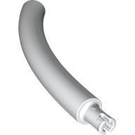 Lego Animal Body Part / Plant, Tail / Neck / Branch / Trunk, Middle Section with Pin, Square Pin Hole / White