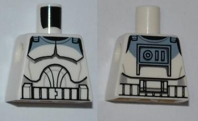 Lego Torso SW Wolfpack Clone Trooper Pattern / White