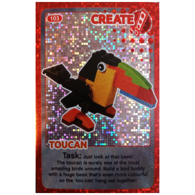 Lego Trading Card, Create The World - Toucan (foil) / [No Color/Any Color]