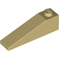 Lego Brick Sloped 18° 4 x 1 / Tan