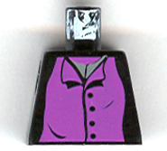 Lego Torso Harry Potter Professor Snape 4 Black Buttons Pattern
