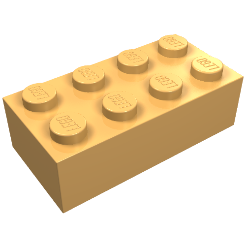 Lego Brick 2 x 4 / Light Orange