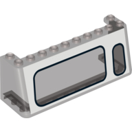 Lego Windscreen 3 x 10 x 3 with Large Window Left, Small Window Right Print