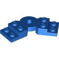 Lego Plate Angled 2 x 2 with Step and Hole in Center / Blue