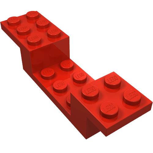 Lego Bracket 8 x 2 x 1 1/3 / Red