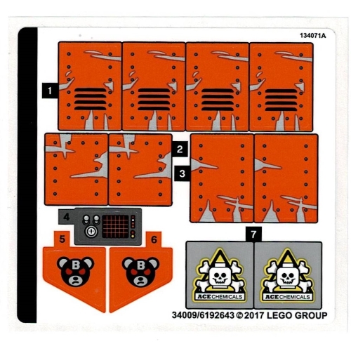 Lego Sticker Sheet for Set 70914-1 / [No Color/Any Color]