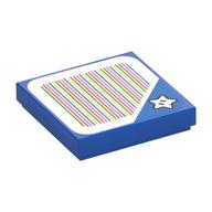 Lego Tile 2 x 2 with Star and Barcode Print (Sticker)