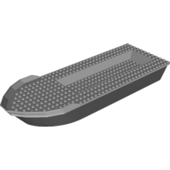 Lego Boat 12 x 40 x 5 with Light Bluish Gray Deck [Complete Assembly] / Black
