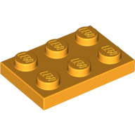 Lego Plate 2 x 3 / Bright Light Orange