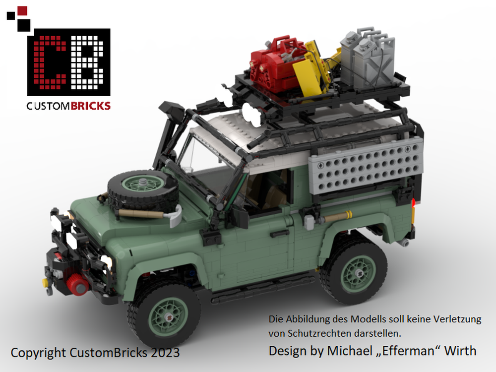 Lego Custom Lego Land Rover Defender 90 10317 RC conversion instructions