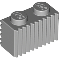Lego Brick Special 1 x 2 with Grille / Light Bluish Gray
