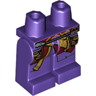 Lego Hips and Dark Purple Legs with Copper Armour with Dark Red and Gold Robetails Print / Dark Purple
