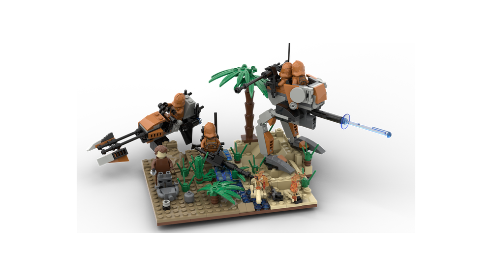 Lego diorama from 75089-1 set ''Geonosis Troopers''