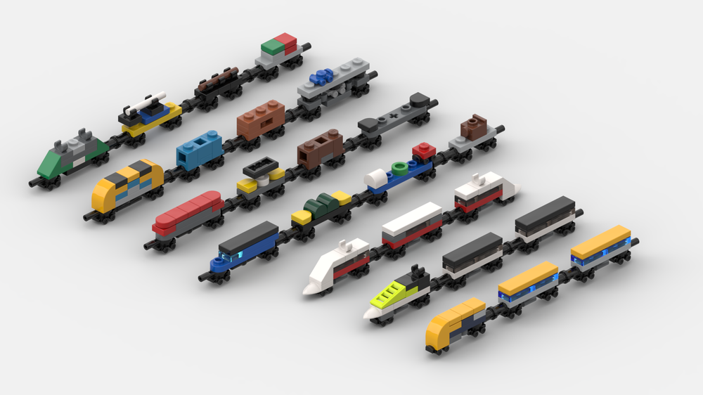 Lego Teeny Trains, Volume III: 60051, 60052, 60098, 60197, 60198, 60336, 60337