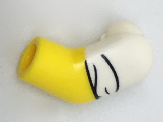 Lego Arm, Left with White Rolled-Up Sleeve Pattern